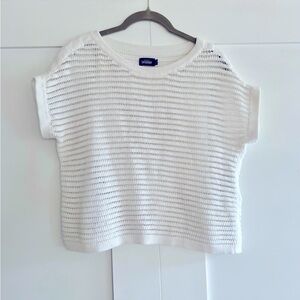 Kate Spade Saturday White Short Sleeve Knit Top